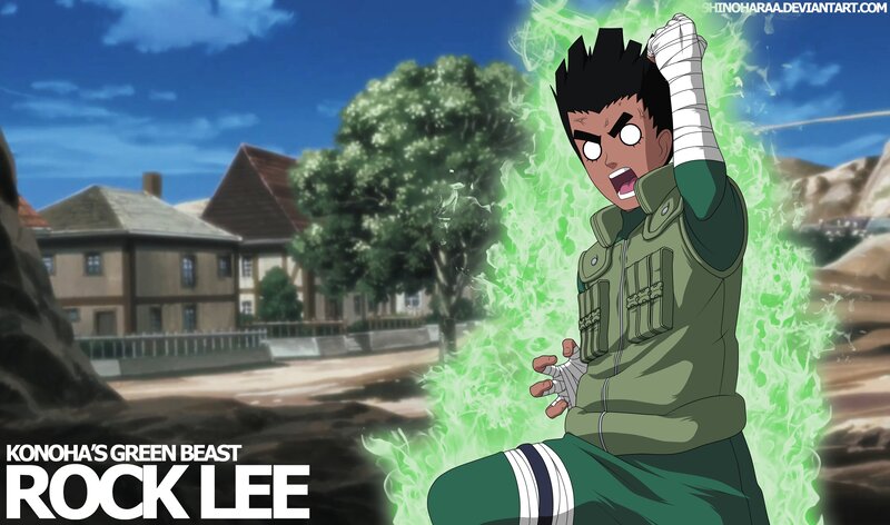 Rock Lee with Green Chakra