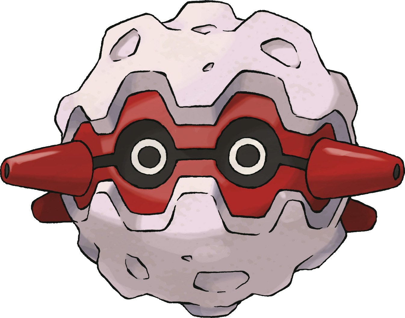 rock-like creature with red goggles