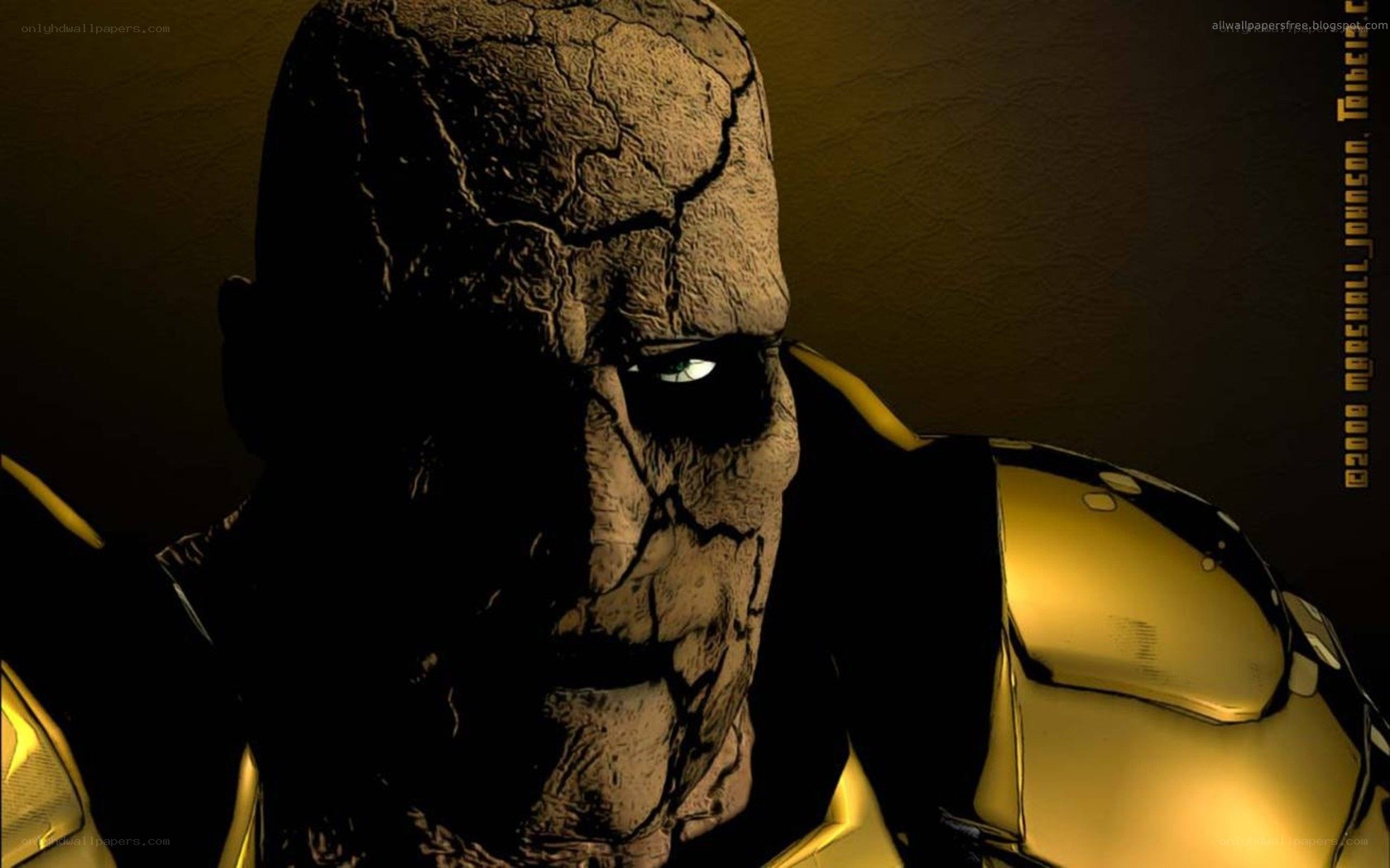rock-like superhero character