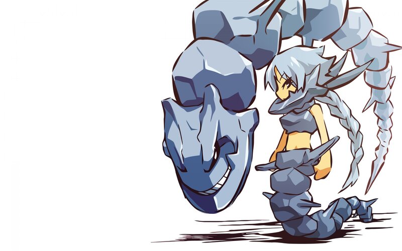 rock monster and girl character
