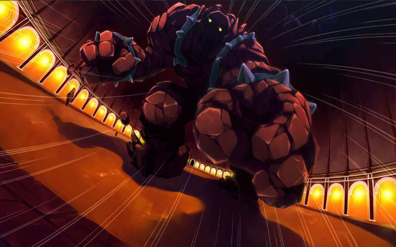 Rock Monster in Arena