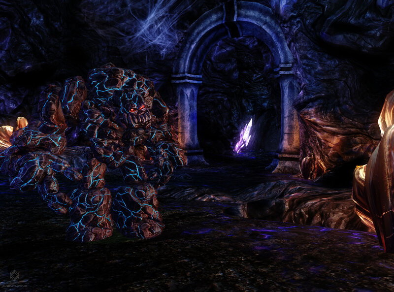 Rock Monster in Cave — Black