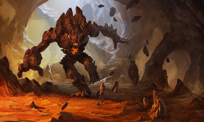 Rock Monster in Cave — Brown