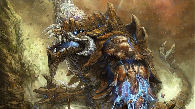 Rock Monster with Lightning