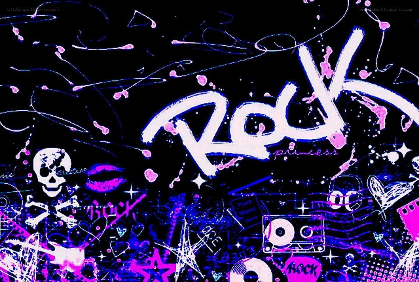 rock music graffiti art