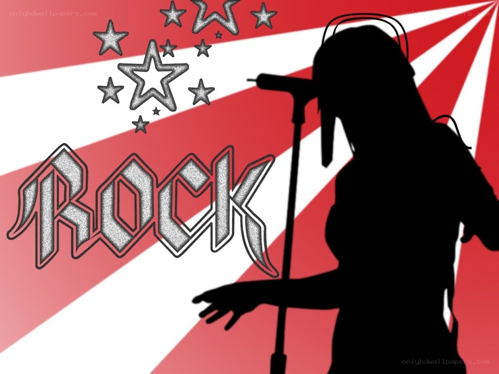rock music performance silhouette