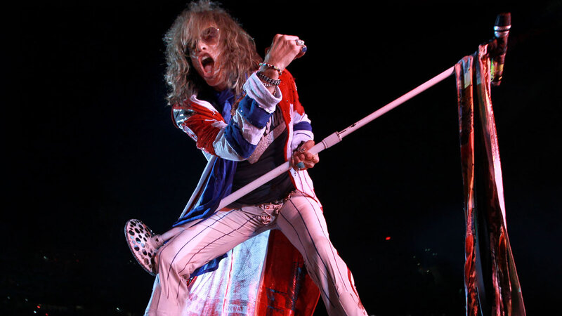 Rock Musician on Stage — Black, Energetic