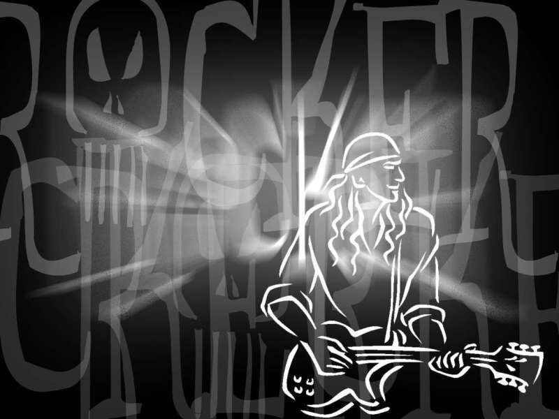 Rock Musician Playing Guitar