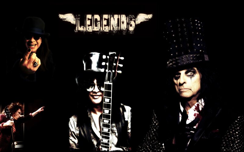 Rock Musicians Collage — Black