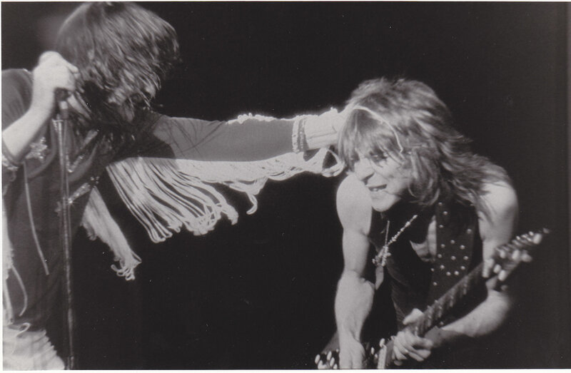 Rock Musicians on Stage — Black, Energetic, Night