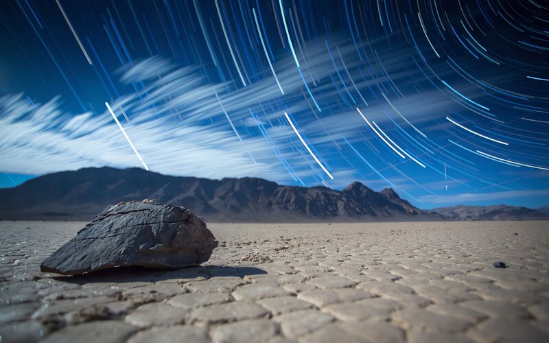Rock on Cracked Ground