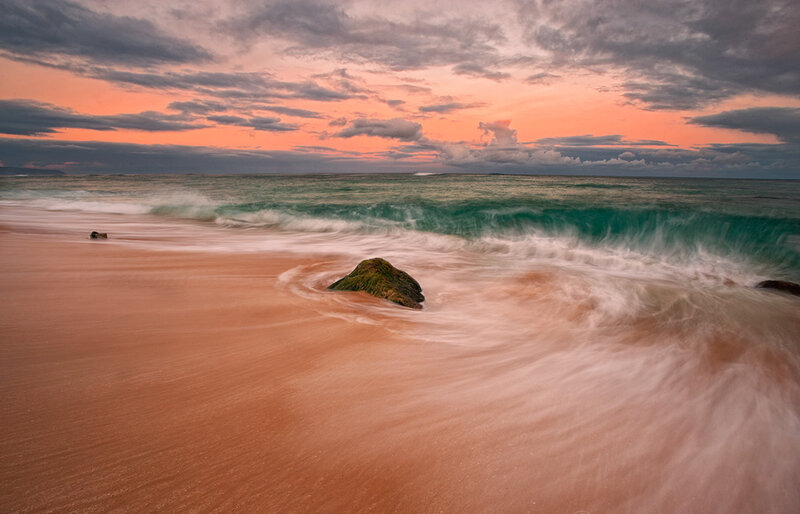 Rock on Sandy Beach — Orange
