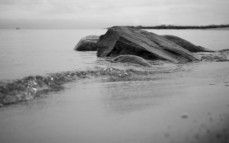 Rock on the shoreline