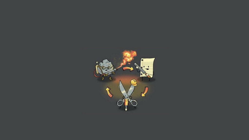 rock paper scissors characters