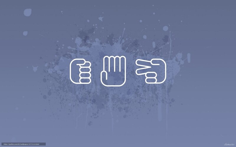 Rock-paper-scissors Hands — Blue