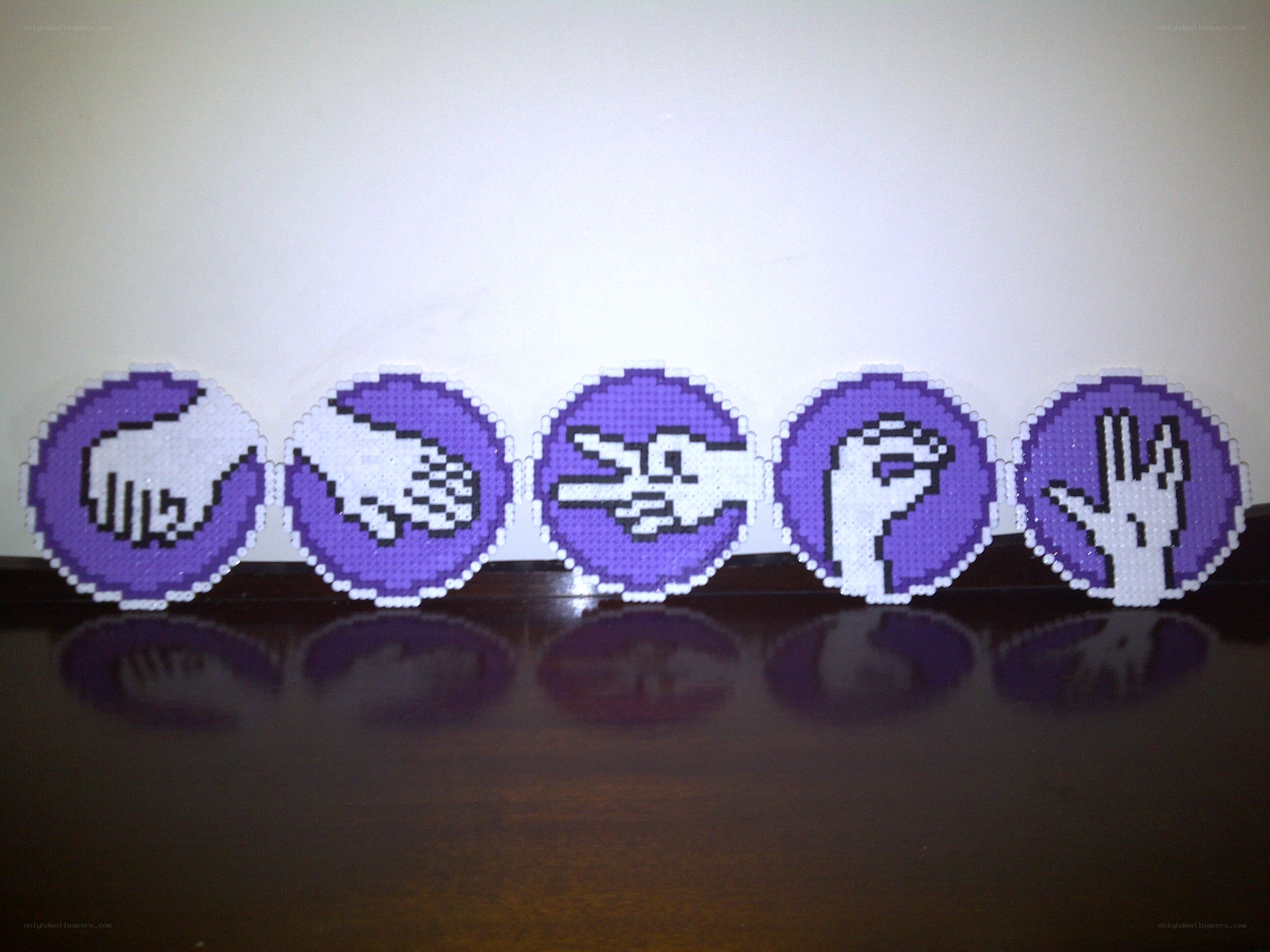 Rock-paper-scissors perler beads