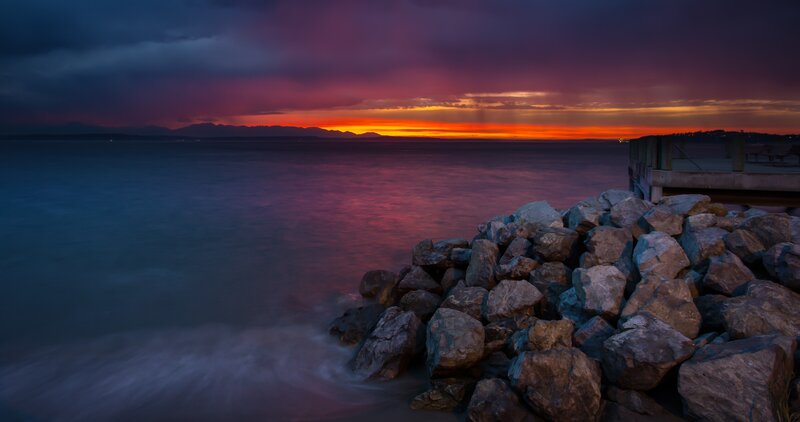 Rock Pile at Sunset