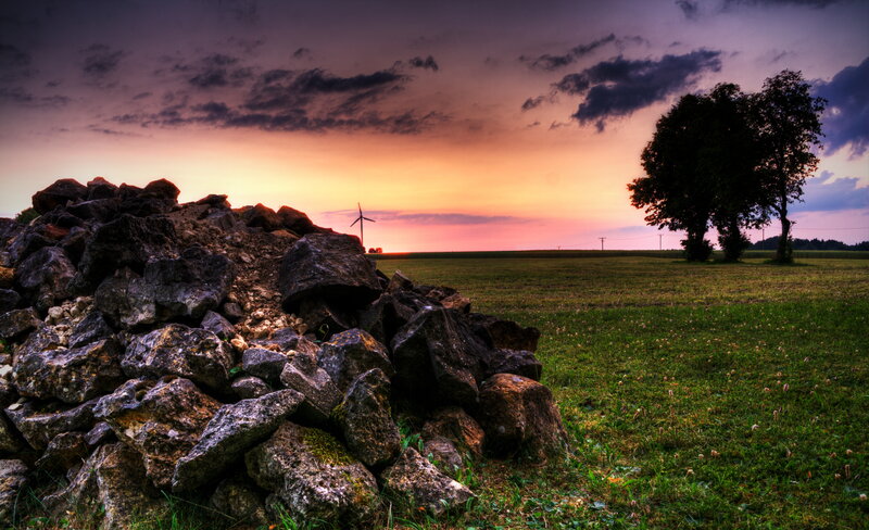 Rock Pile in Field
