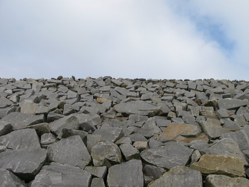 rock pile under cloudy sky