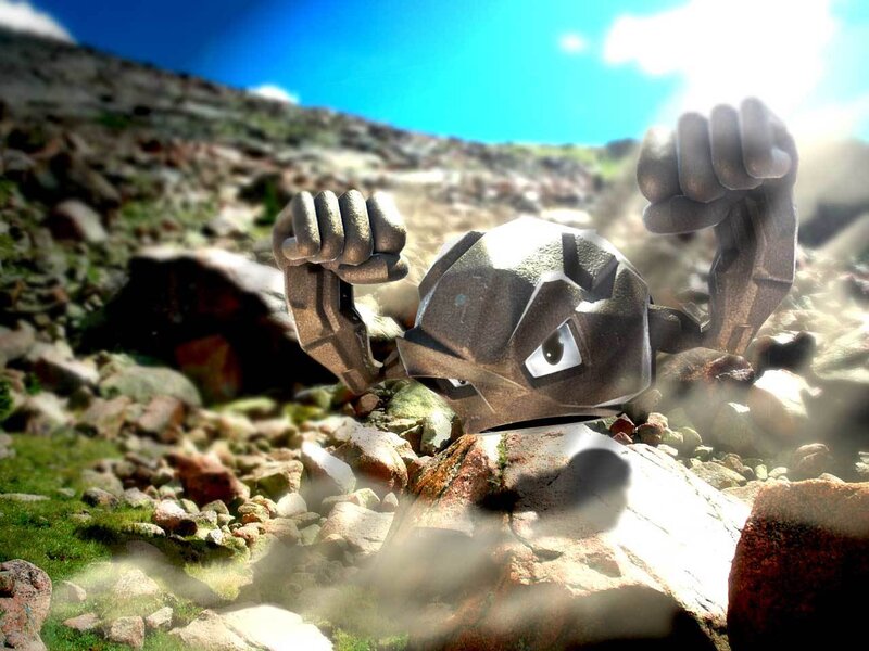 rock Pokémon in a rocky landscape