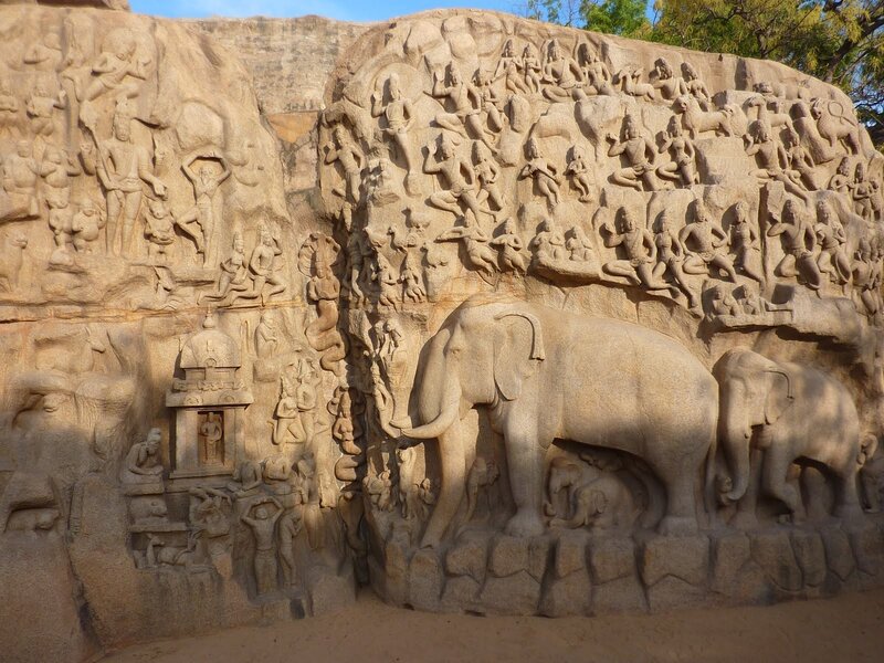 Rock relief at Mahabalipuram