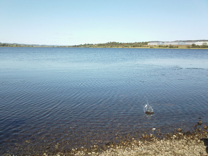 Rock Splashing in Water — Blue