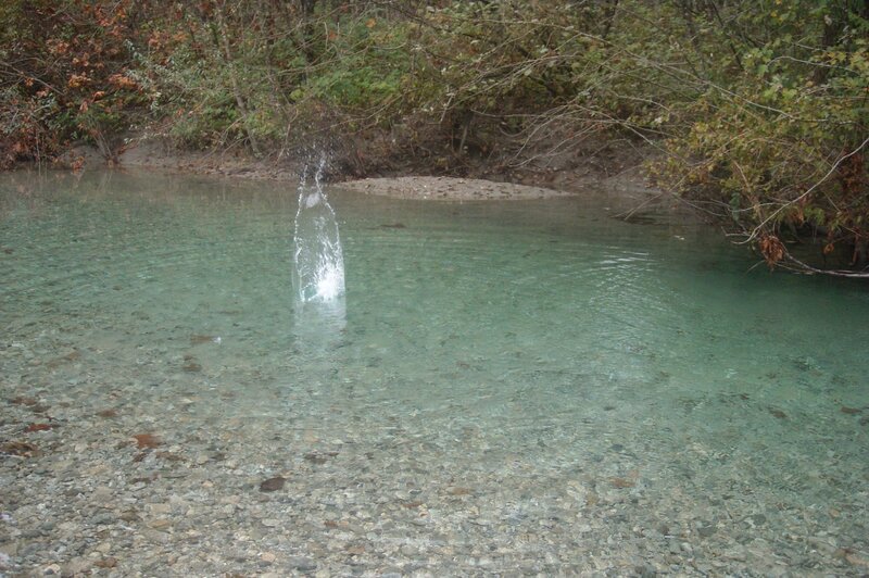 Rock Splashing in Water