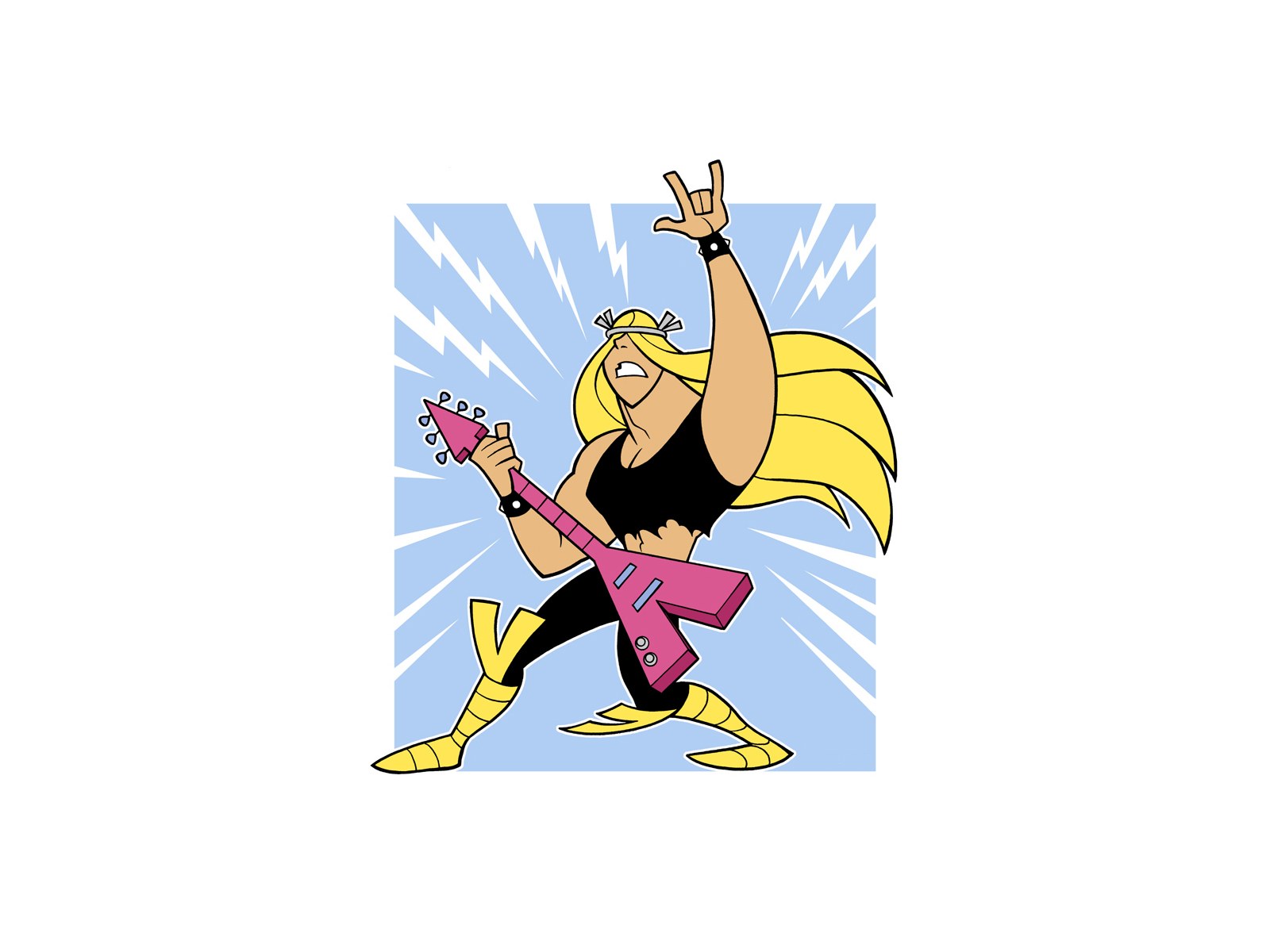 rock star character illustration