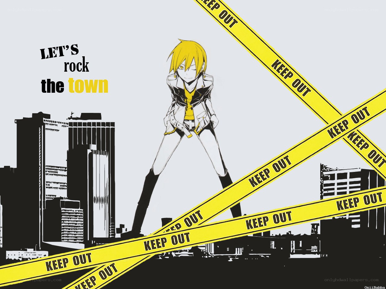 rock the town anime art