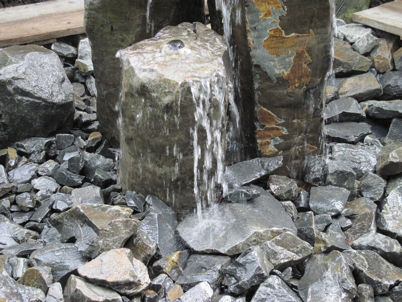 Rock Waterfall Feature — Gray