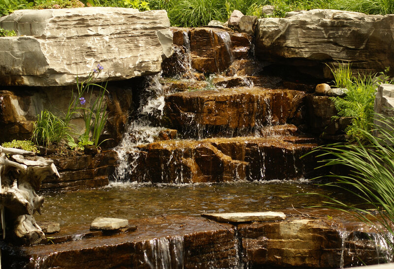 Rock Waterfall Garden — Brown
