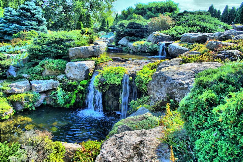 Rock Waterfall Garden