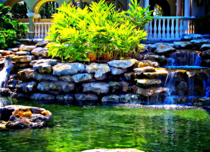 Rock Waterfall Pond