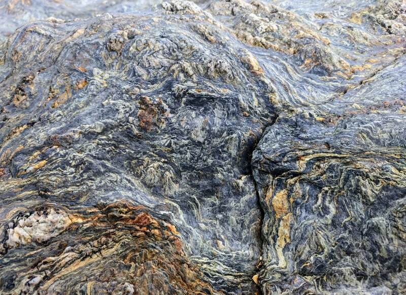 Rock with Mineral Veins