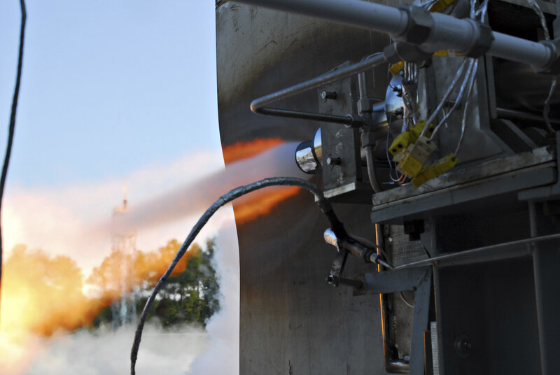 Rocket Engine Test — Orange