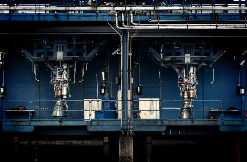 Rocket Engines on Launch Pad