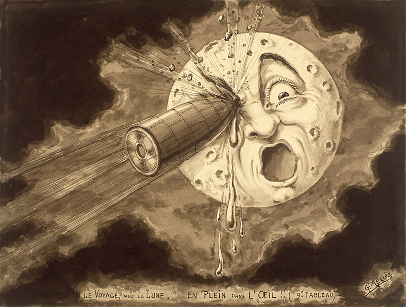 Rocket Hitting Moon Face