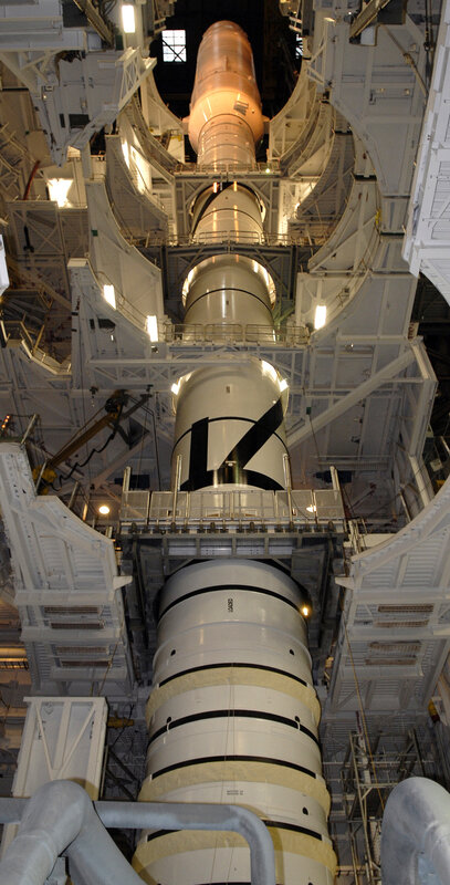 Rocket in assembly facility