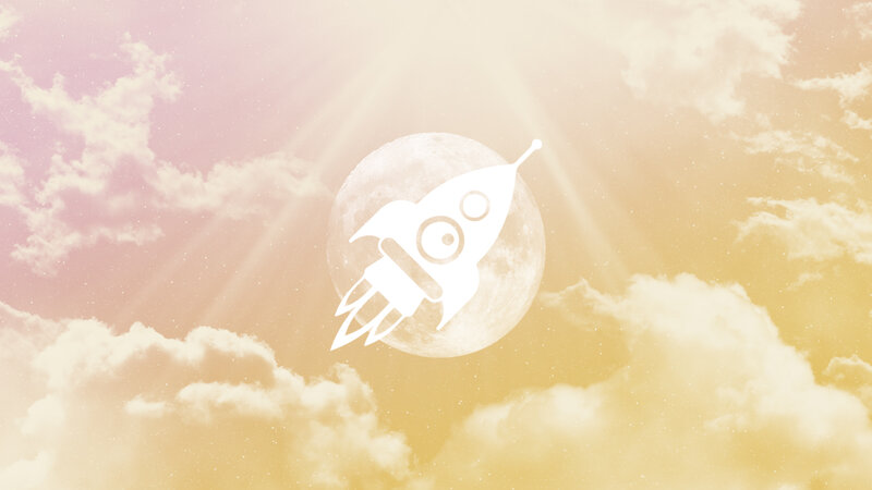 Rocket in Front of Moon