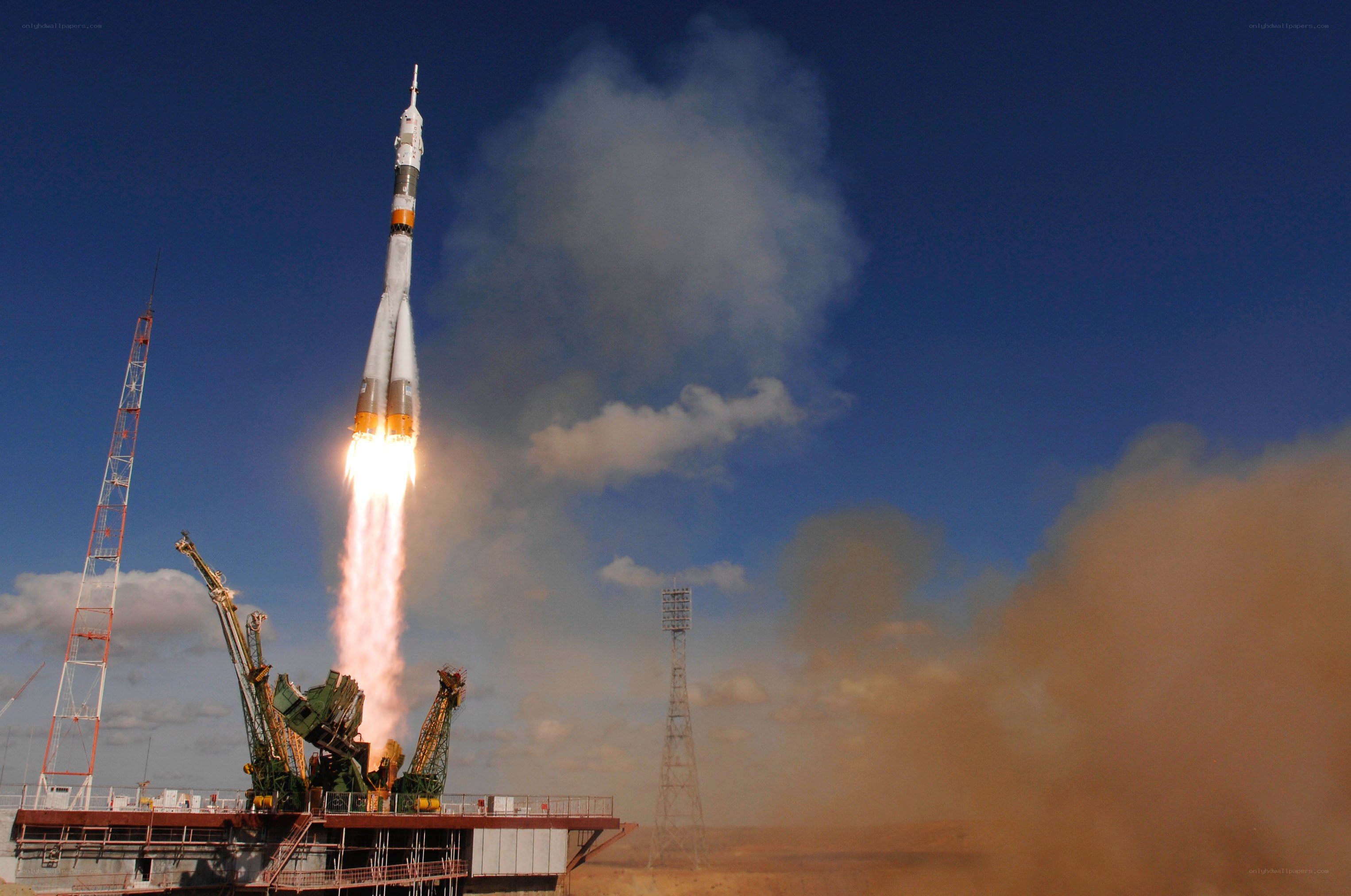 Rocket launch at Baikonur