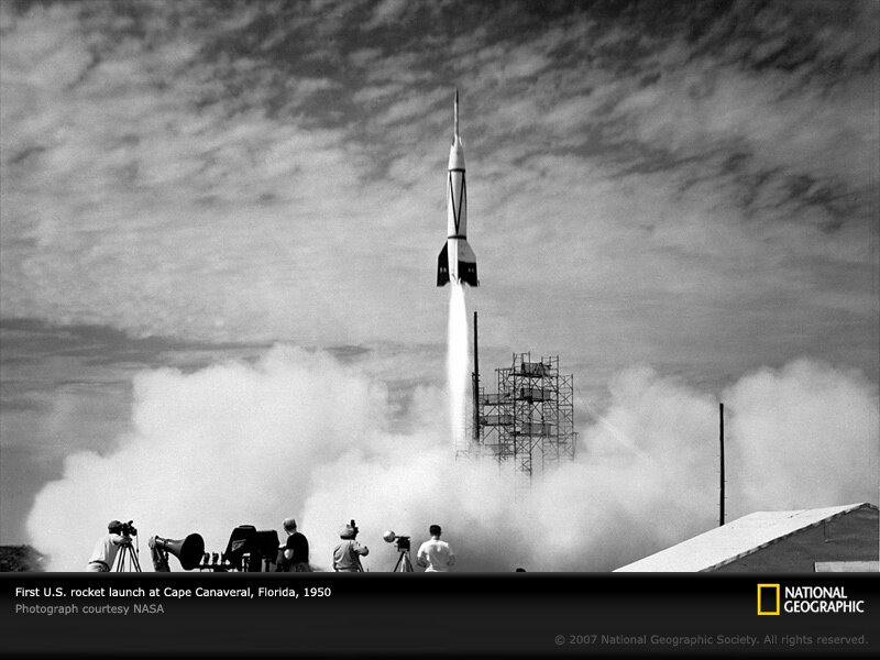 Rocket Launch at Cape Canaveral — Black