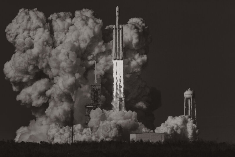 Rocket Launch — Black, Dramatic, Night, Photograph, Smoke
