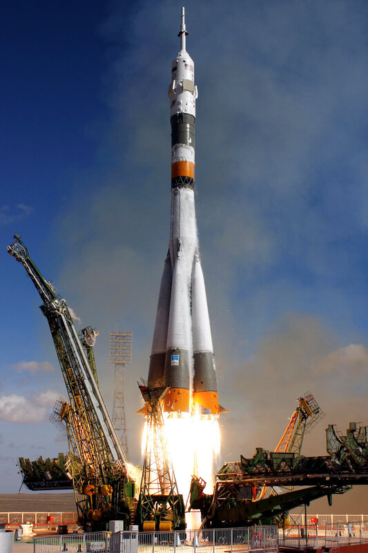 Rocket Launch — Blue, Dramatic, Afternoon, Photograph, Launch Pad, Flame