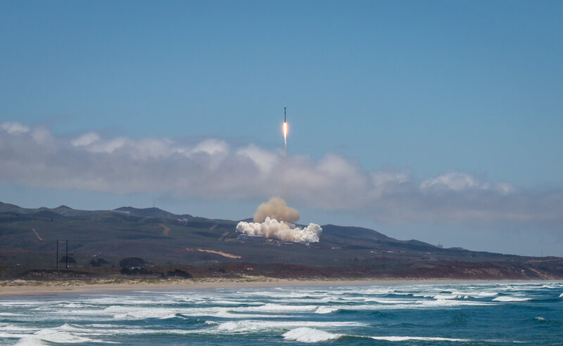 Rocket Launch — Blue, Dramatic, Afternoon, Photograph, Ocean