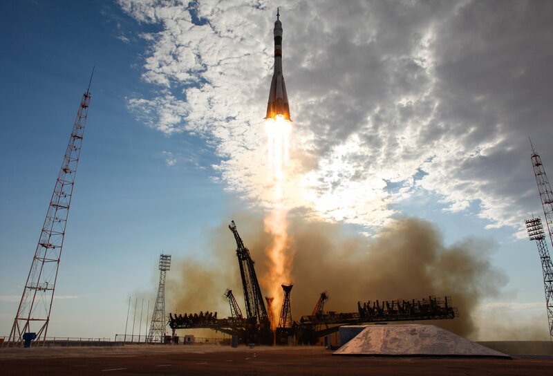 Rocket Launch — Blue, Dramatic, Morning, Photograph