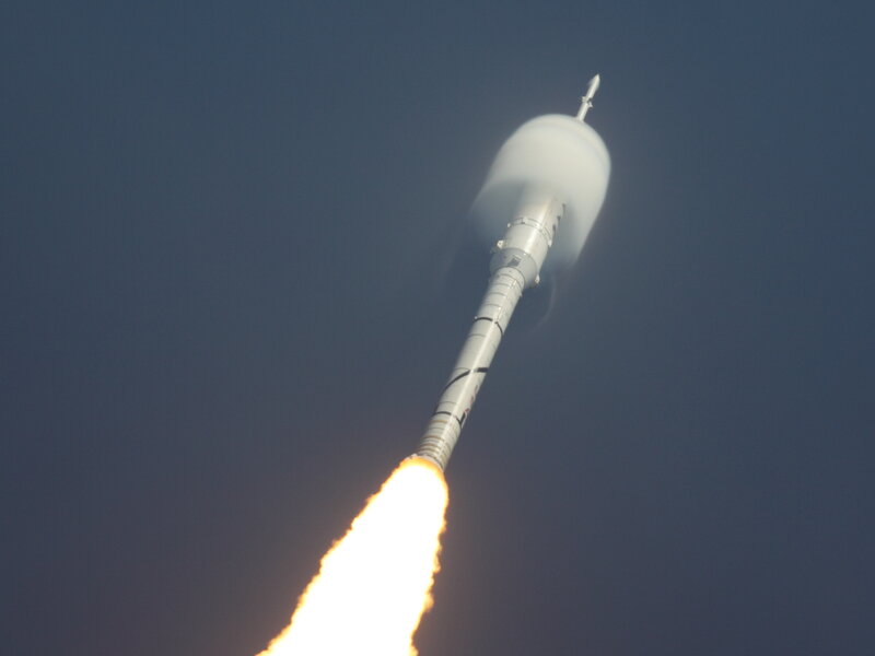 Rocket Launch — Blue, Dramatic, Night, Photograph
