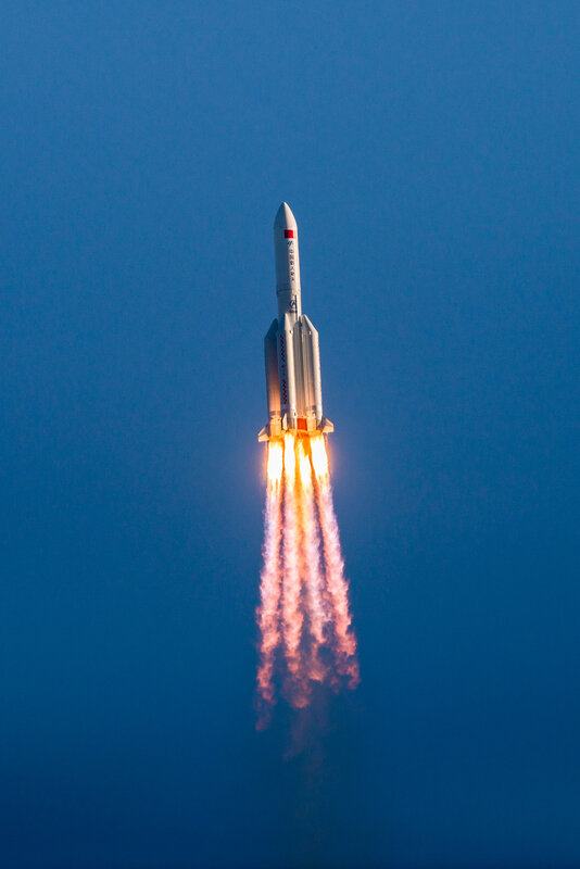 Rocket Launch — Blue, Dramatic, Photograph