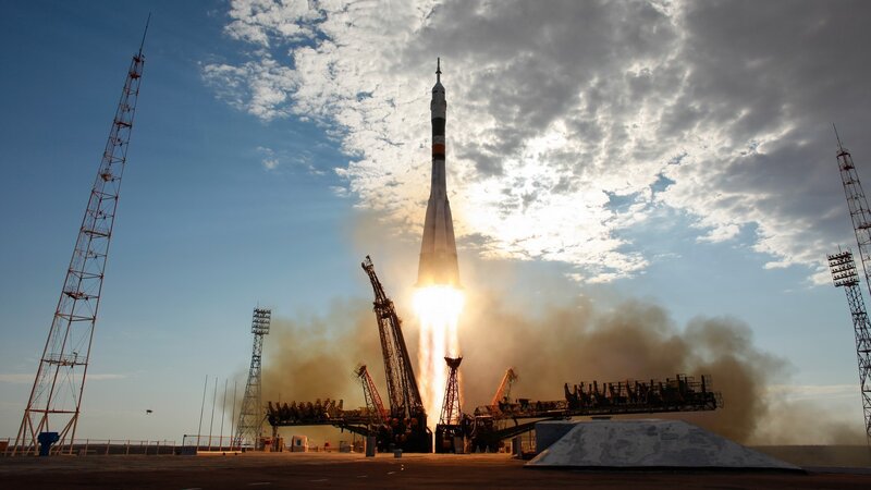 Rocket Launch — Blue, Dramatic, Sunrise, Photograph, Smoke