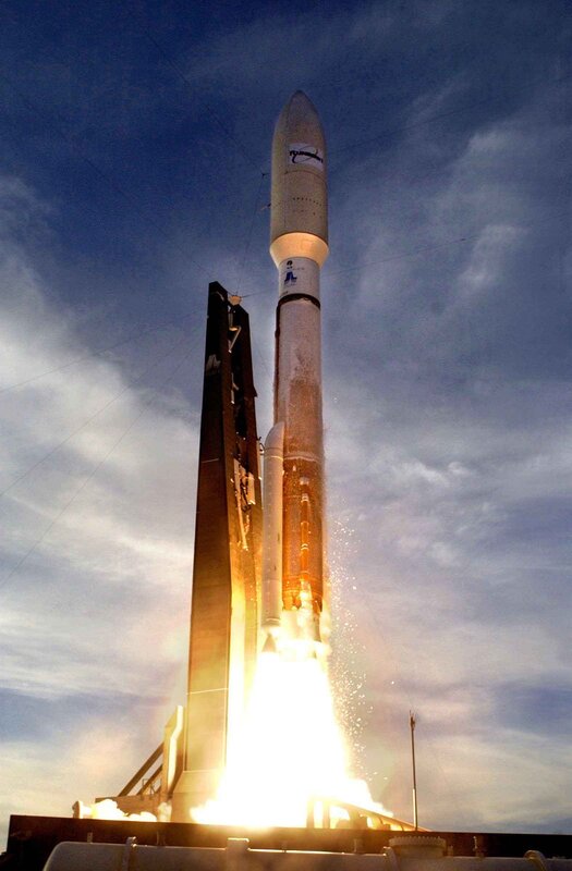 Rocket Launch — Blue, Dramatic, Sunset, Photograph, Launch Pad
