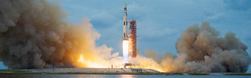 Rocket Launch — Blue, Dramatic, Sunset, Photograph, Smoke, Flame